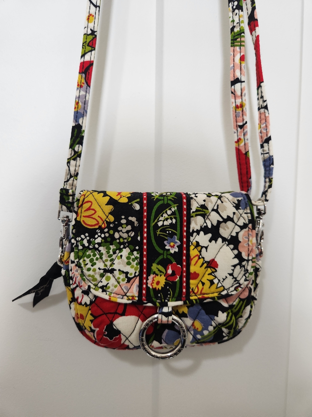 Vera Bradley Stephanie Poppy Fields Quilted Small Crossbody Bag
